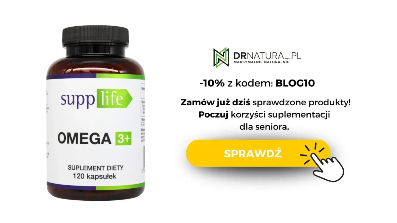 Suplement diety Omega 3+ na jesień. Sprawdź, jakie witaminy na jesień warto przyjmować, by poczuć korzyści suplementacji. Zniżka -10% z kodem BLOG10.